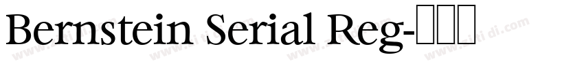 Bernstein Serial Reg字体转换